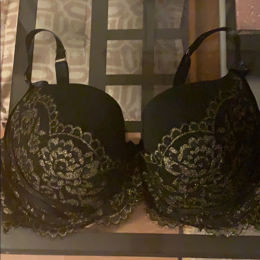 Black & Gold Lace Lane Bryant Bra
